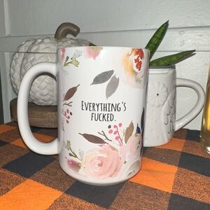 Floral White Mug